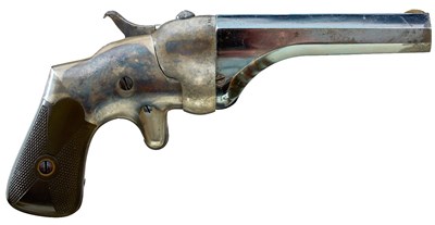 Lot 413 - A VERY GOOD .44 RIMFIRE OBSOLETE CALIBRE HAMMOND BULLDOG DERINGER PISTOL