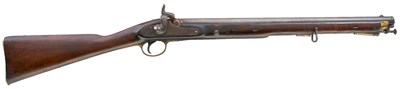 Lot 269 - A VERY RARE .730 CALIBRE PERCUSSION EAST INDIA COMPANY PUNJAB MOUNTED POLICE CARBINE