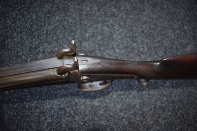 Lot 328 - A .500 CALIBRE DOUBLE BARRELLED PERCUSSION PRESENTATION LANCASTER OVAL BORE RIFLE
