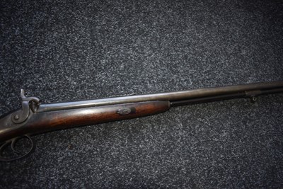 Lot 328 - A .500 CALIBRE DOUBLE BARRELLED PERCUSSION PRESENTATION LANCASTER OVAL BORE RIFLE