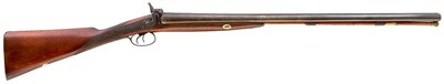 Lot 329 - A 14-BORE DOUBLE BARRELLED PERCUSSION SPORTING GUN BY HUGHES