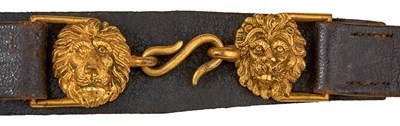 Lot 189 - A SCARCE GEORGIAN NAVAL SWORD BELT PROBABLY FOR A MIDSHIPMAN