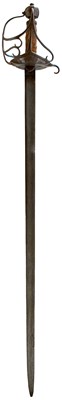 Lot 633 - A 17TH CENTURY ENGLISH CAVALRY OFFICER'S SWORD