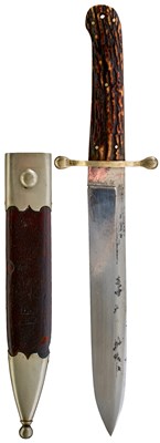 Lot 797 - A GOOD LARGE BOWIE KNIFE BY JOSEPH RODGERS & SONS