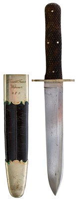 Lot 796 - A GOOD BOWIE TYPE HUNTING KNIFE BY JOSEPH RODGERS & SONS