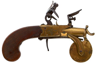 Lot 365 - A CRISP FLINTLOCK POWDER TESTER OR EPROUVETTE BY JOHN STOCKBURN OF NORTHAMPTON