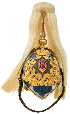 Lot 702 - A VICTORIAN LIFE GUARDS OFFICER'S HELMET TO THE EARL OF CALEDON