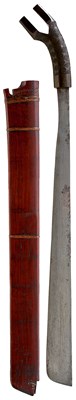 Lot 520 - A 19TH CENTURY NORTH SUMATRAN PARANG AMANREMUOR SHORT SWORD