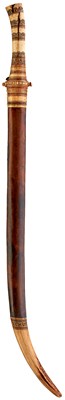 Lot 522 - A LATE 19TH CENTURY INDONESIAN SUMATRAN (BATAK) PISO HALASAN OR SHORT SWORD