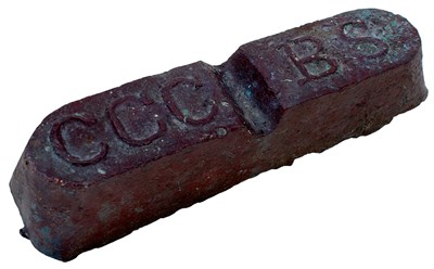 Lot 863 - A 19TH CENTURY COPPER INGOT FROM THE SS ST. GEORGE
