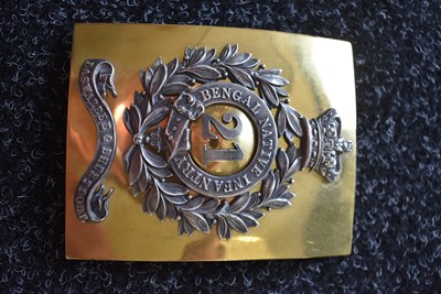 Lot 733 - AN OFFICER'S SHOULDER BELT PLATE TO THE 21ST BENGAL NATIVE INFANTRY
