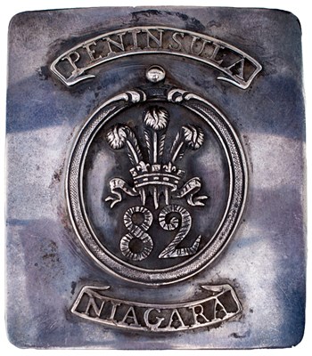 Lot 724 - AN OFFICER'S SHOULDER BELT PLATE TO THE 82ND REGIMENT OF FOOT (THE PRINCE OF WALES'S VOLUNTEERS)