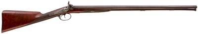 Lot 323 - A 16-BORE DOUBLE BARRELLED PERCUSSION SPORTING GUN BY ROWNTREE OF PENRITH