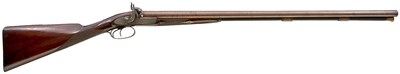 Lot 316 - A 13-BORE DOUBLE BARRELLED PERCUSSION SPORTING GUN BY ROBERT ADAMS