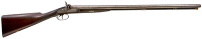 Lot 324 - A 16-BORE DOUBLE BARRELLED PERCUSSION SPORTING GUN BY JANE BECKWITH