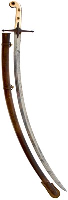 Lot 600 - AN INETERSTING GEORGIAN OR VICTORIAN OFFICER'S MAMELUKE OR SWORD