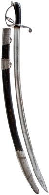 Lot 551 - A LATE 18TH CENTURY GEORGIAN CAVALRY OFFICER'S SABRE OR SWORD