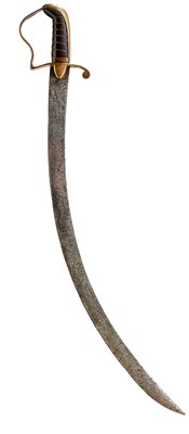 Lot 550 - A GEORGIAN 10TH HUSSARS OR WELSH REGIMENT (?) OFFICER'S SABRE OR SWORD