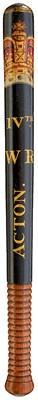 Lot 881 - OF LONDON INTEREST: A WILLIAM IV PAINTED WOOD TRUNCHEON