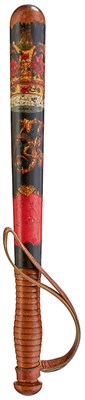 Lot 884 - A VICTORIAN PAINTED WOOD TRUNCHEON BY PARKER FIELD OF HOLBORN
