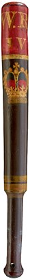 Lot 880 - A WILLIAM IV PAINTED WOOD TRUNCHEON
