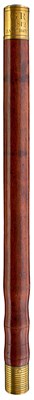 Lot 875 - A GEORGE III BRASS AND WOOD NIGHT WATCHMAN'S TRUNCHEON OR TIPSTAFF