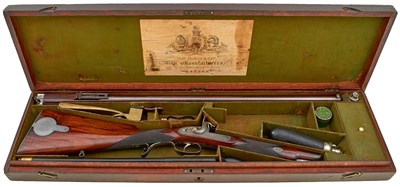 Lot 310 - A CASED .577 CALIBRE PERCUSSION SPORTING RIFLE BY JOHN BLANCH