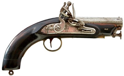 Lot 342 - A .650 CALIBRE FLINTLOCK COAST GUARD OR CUSTOMS PISTOL