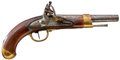 Lot 341 - A .700 CALIBRE FRENCH MODEL AN XIII FLINTLOCK SERVICE PISTOL