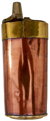 Lot 847 - A THREE-WAY PERCUSSION POWDER FLASK