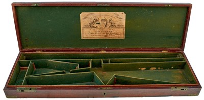 Lot 825 - A SCARCE IRISH MAHOGANY SPORTING GUN CASE BY TRULOCK & SON OF DUBLIN