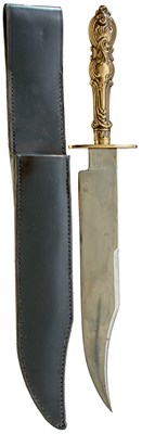 Lot 807 - A LARGE CUTLERY HANDLED BOWIE KNIFE