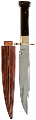 Lot 808 - A LARGE BOWIE KNIFE BY JAMES