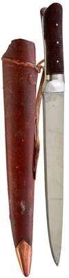 Lot 806 - A LATE 19TH OR EARLY 20TH CENTURY ENGLISH HUNTING KNIFE IN THE INDO-PERSIAN FASHION