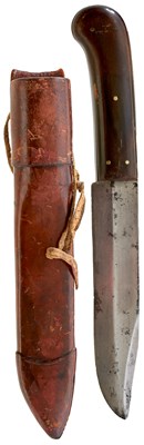 Lot 804 - A VICTORIAN HUNTING OR BOWIE KNIFE