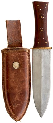 Lot 801 - A 19TH CENTURY BUFFALO HUNTING OR BOWIE KNIFE