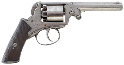 Lot 347 - AN 80-BORE FIVE-SHOT PERCUSSION REVOLVER BY DEAN
