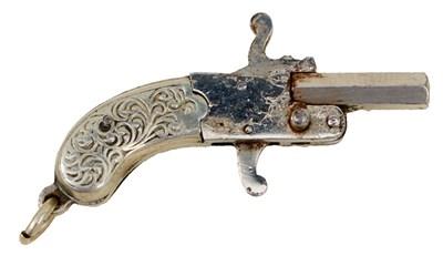 Lot 456 - A FIRST WAR PERIOD MINIATURE PINFIRE PISTOL