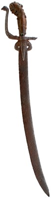 Lot 484 - AN 18TH CENTURY SINHALESE OR CEYLONESE KASTANE OR SHORT SWORD