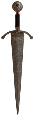 Lot 637 - A 19TH CENTURY ITALIAN CINQUEDA DAGGER IN THE 16TH CENTURY STYLE