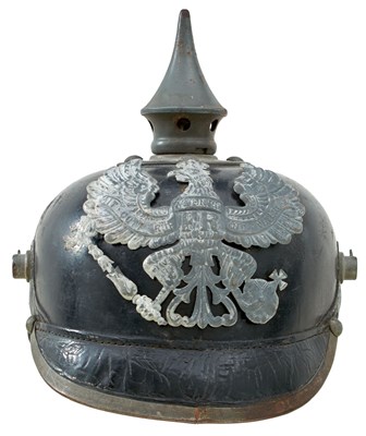 Lot 742 - A FIRST WAR PERIOD IMPERIAL GERMAN PRUSSIAN M.195 INFANTRYMAN'S PICKELHAUBE