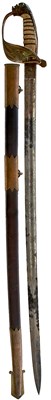 Lot 582 - A VICTORIAN NAVAL OFFICER'S SWORD