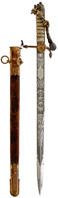 Lot 588 - A VICTORIAN 1871 PATTERN NAVAL OFFICER'S DIRK