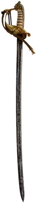 Lot 584 - A VICTORIAN NAVAL OFFICER'S SWORD