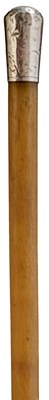 Lot 896 - A 19TH CENTURY WHITE METAL MOUNTED RHINO HORN RIDING CROP