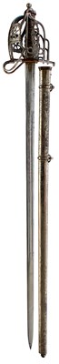 Lot 697 - A VICTORIAN SCOTTISH BASKET HILTED BROAD SWORD TO THE 1ST VOLUNTEER BATTALION THE ROYAL SCOTS