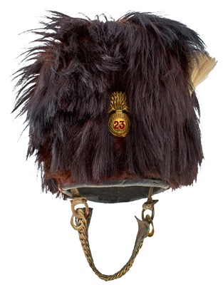 Lot 715 - A VICTORIAN ROYAL WELSH FUSILIERS BEARSKIN