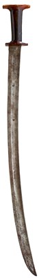 Lot 498 - A 19TH CENTURY ETHIOPIAN SHOTEL OR SWORD