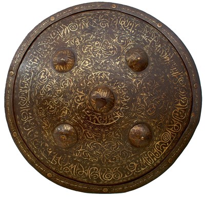 Lot 485 - A LATE 19TH CENTURY INDIAN DHAL OR SHIELD