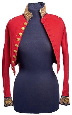 Lot 718 - A GEORGIAN OFFICER'S COATEE FOR AN AIDE DE CAMP